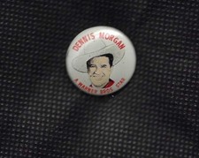Quacker Puffed Wheat  Rice Pinback Button, DENNIS MORGAN Movie Premium