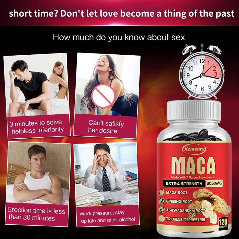 Maca Capsules 8050mg Boost Energy, Improve Stamina Testosterone