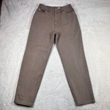 Vintage Faded Glory Jeans Women's Size 12P Brown Mom Light Wash Denim USA made