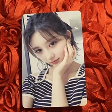 Gaeul IVE Kawaii Toy Edition Kpop Girl Photo Card Striped Blue Bow 2