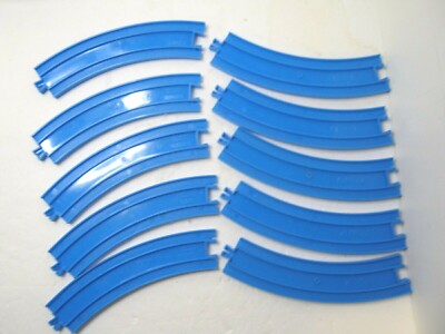 Thomas & Friends Tank Engine Train TOMY Blue Track Curve Lot of 10 pieces