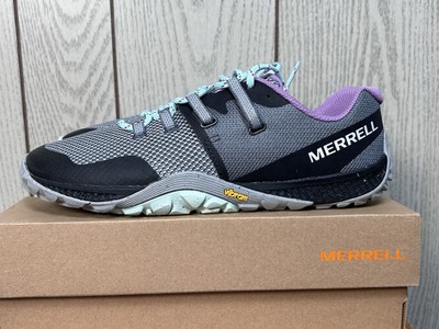 Women s Merrell US 9.5 Trail Glove 6 Running Shoes High rise Gris Moyen #J066830
