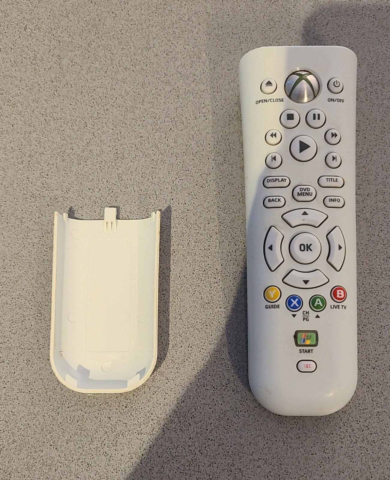 Original Microsoft Xbox 360 Media Remote DVD Console X80250-002 White ...