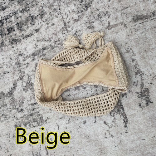Hand Crochet Bikini Set Women Sexy Beach Swimsuit Vest Worn At The Front OR Back - Picture 7 of 15