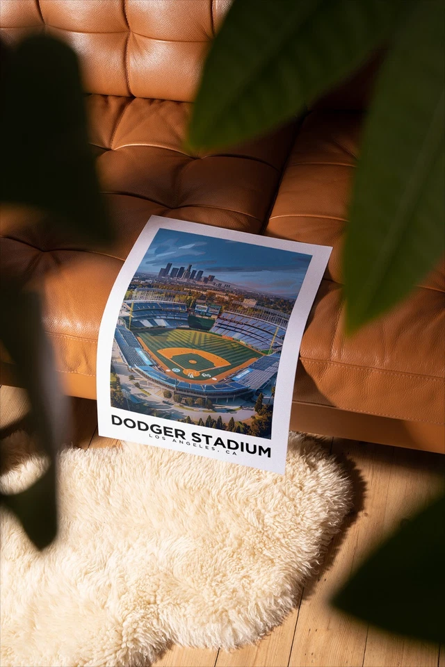 Dodger's Stadium, Los Angeles - Travel Poster, Dodgers Fan Baseball Gift For Him - Image 3 of 4