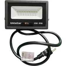 Ustellar 25W LED Flood Light IP66 Waterproof Outdoor Security Spot Light Black