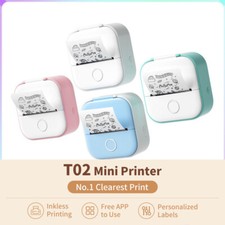 Phomemo T02 Portable Pocket Mini Thermal Printer Photo Label Sticker Bluetooth