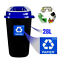 Indexbild 15 - Mülltonne Abfalleimer Mülleimer 28L H:50cm Sammler Trennung Müllsortierung Müll