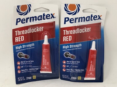 Permatex Threalocker Red High Strength 27100 Lot of 2
