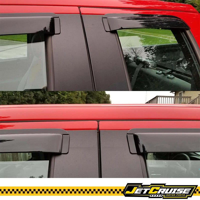 Fits 04-14 Ford F150 Extended Cab Acrylic Window Visors Rain Sun Guard Deflector - Image 3 of 4