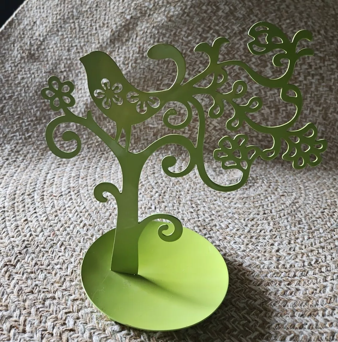 Bouclair Green Metal Jewelry Tree Necklace Bracelets Jewelry Hanger Stand