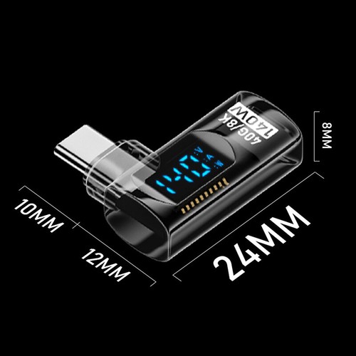 1Pc 90Degree USB C Adapter Digital Display Adapter PD Male To Female Connector - Zdjęcie 3 z 21