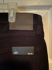 NWT - Murano Mens Textured Black 36x32 - Alex Slim Fit Textured Jeans $89.50