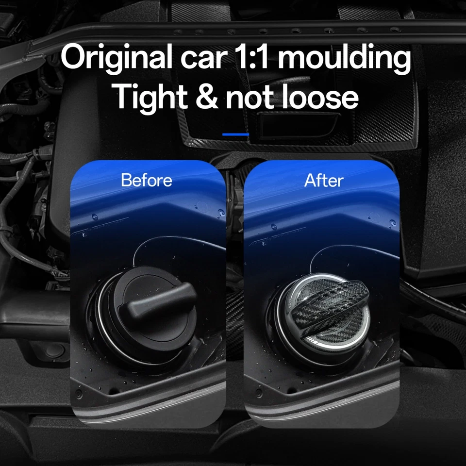 Dry Carbon Fiber Gas Fuel Cap Cover For Mercedes Benz S Class W221 W222 W223 AMG Foto 3 de 4