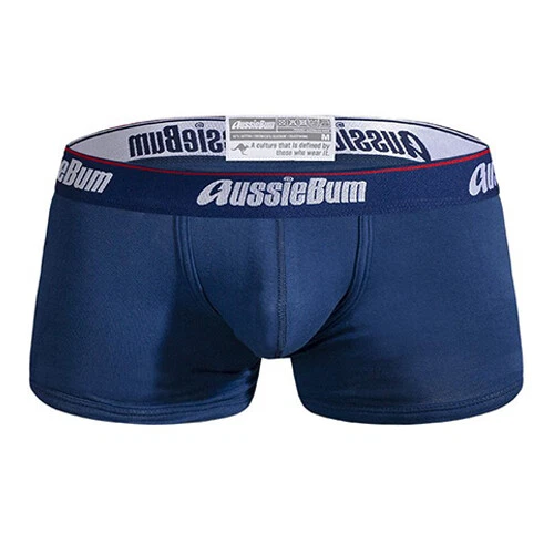 aussieBum CottonSoft Regatta Navy Blue Trunk - Picture 5 of 10