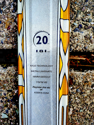 K2 AXIS XP MOD All-Mountain Skis 181cm/ 71.5in Titanium 20m