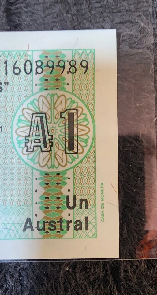 1991 Argentina Tucuman Province One 1 Austral Debt Cancellation Bond W769 - Image 3 of 4