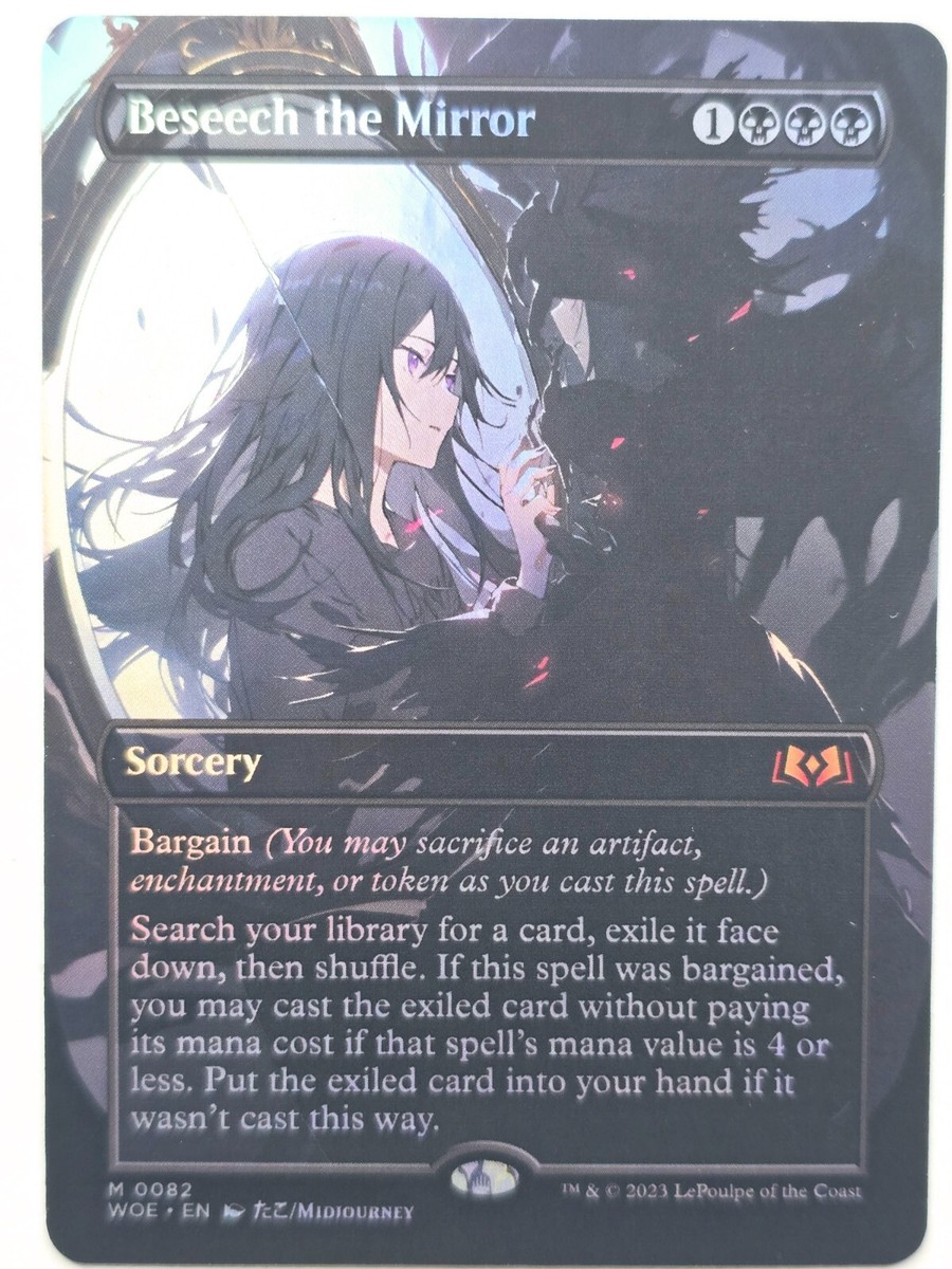 Waifu Beseech the Mirror 01 Foil-Altered Art Custom MTG Sorcery | eBay