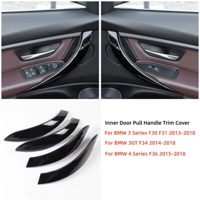4PCS For BMW 3 Series F30 F34 F36 335i 435i Car Inner Door Handle Cover Trim Set