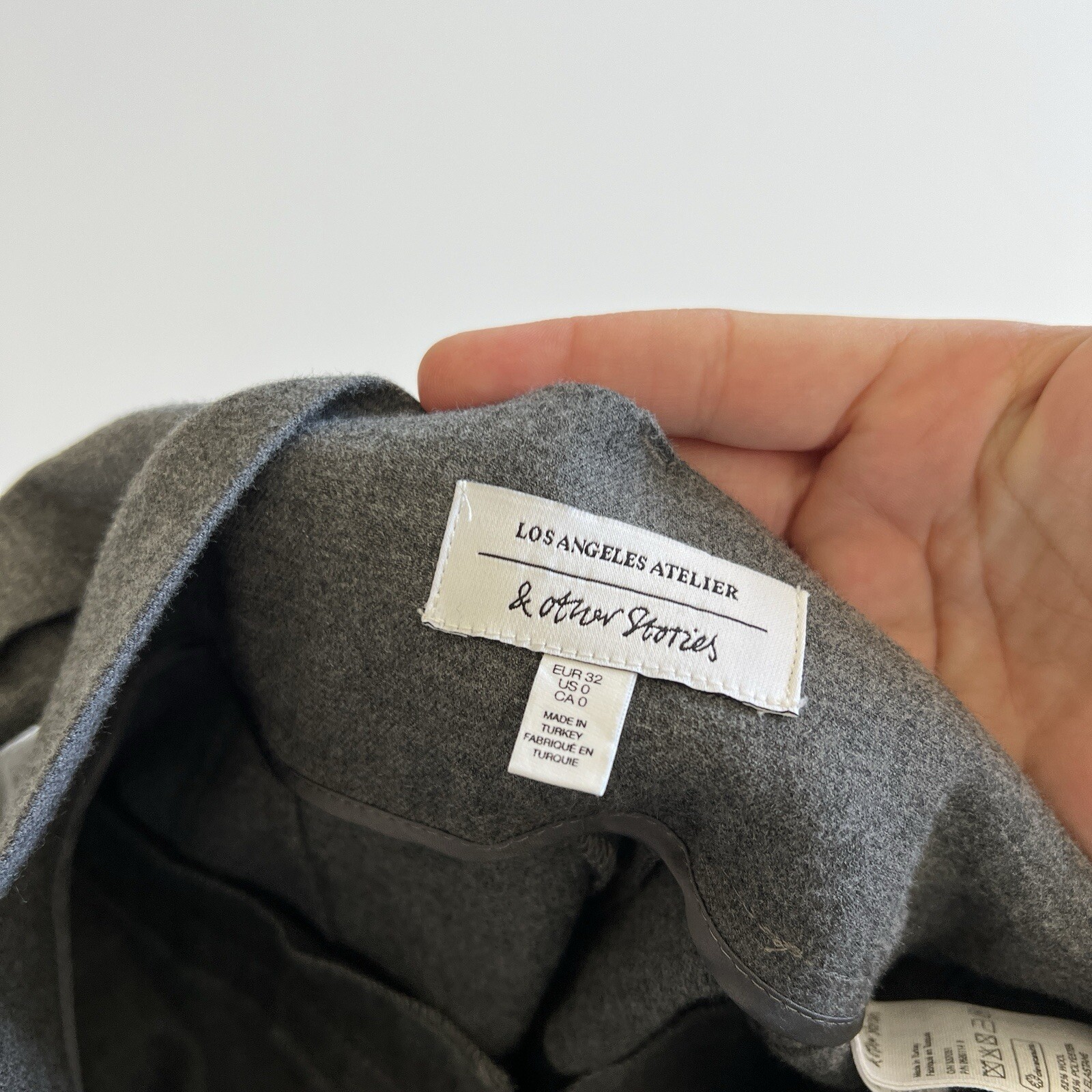 ALTRA & altre storie taglia 0 pantaloni larghi cintura gamba larga misto lana