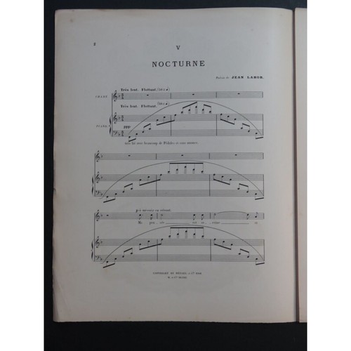 Moret Ernest Nocturno Canto Piano 1901 - Imagen 3 de 4