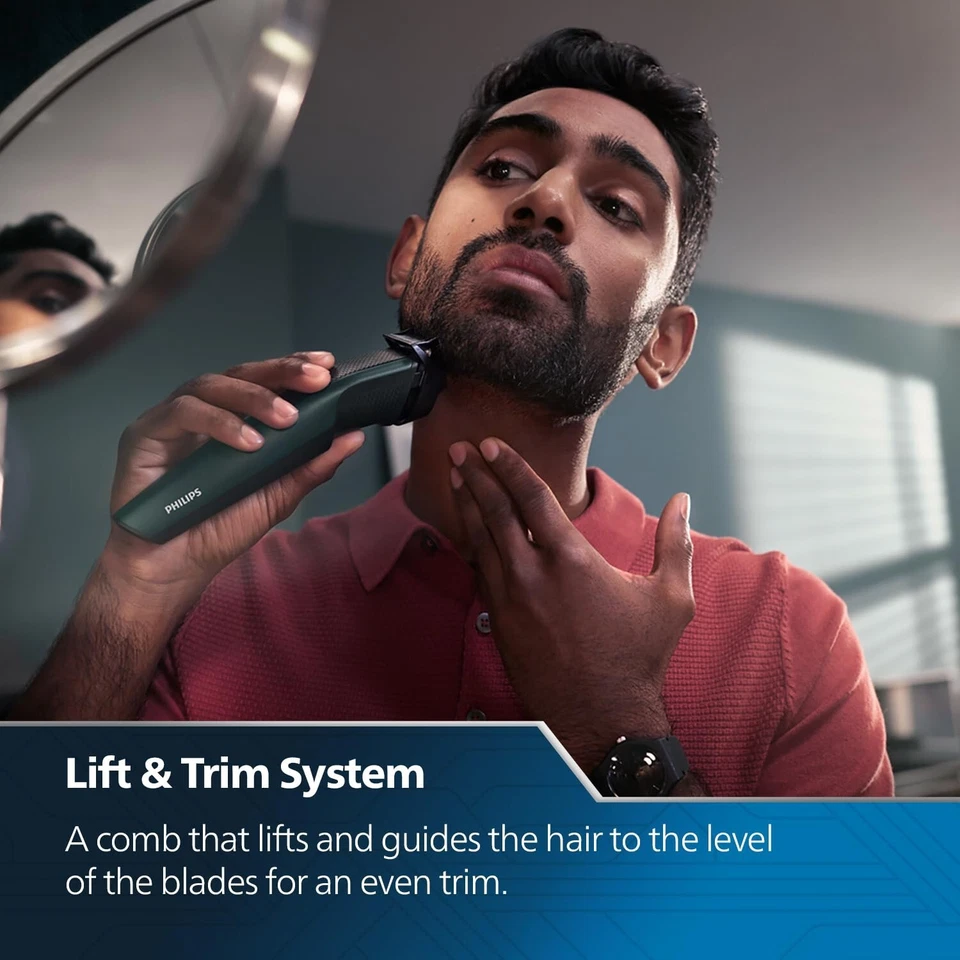 Recortadora de barba Philips Pro | Tecnología Beard Sense de 2,5 veces mayor precisión Foto 3 de 4