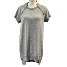 BCBGMaxAzria Women's Heather Gray Sweatshirt Dress Size S