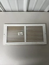 Hart & Cooley Vent Heat Air Register Steel Cover White Wall Ceiling 8 X 16