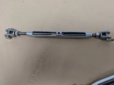 316 STAINLESS STEEL JAW & JAW OPEN TURNBUCKLE 3/8"