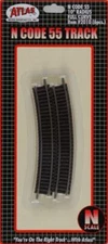Atlas Code 55 10 Radius Curve (6) - N Scale Nickel Silver Model Train Track