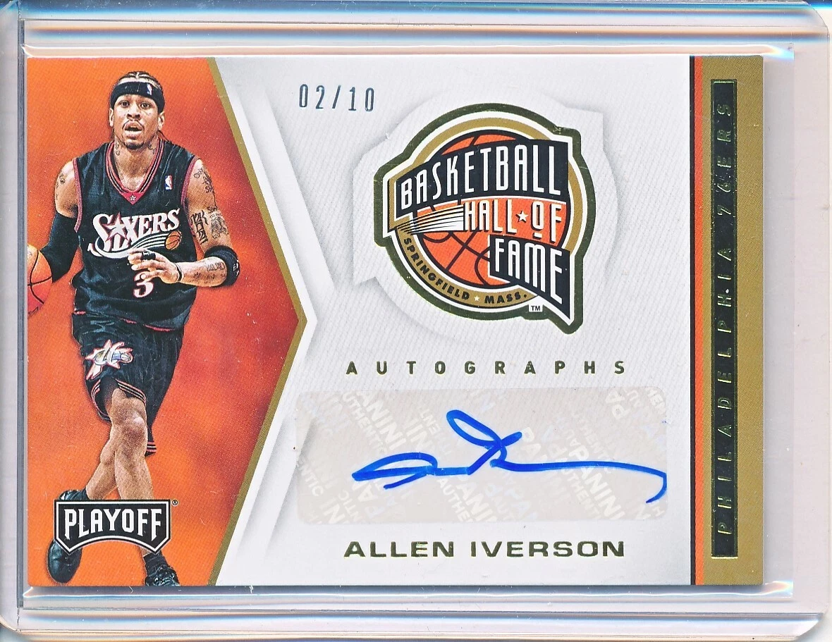 2019/20 PANINI CHRONICLES PLAYOFF AUTO ALLEN IVERSON 02/10 #HF-AIV