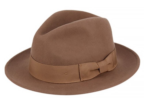 Premium Milano Wool Felt Short Brim Fedora Hat Grosgrain Band Crushable Outback - Picture 6 of 10