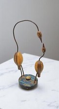 Vintage Holz 2 Kraniche Vogel Figurine Original Alt Handgefertigt