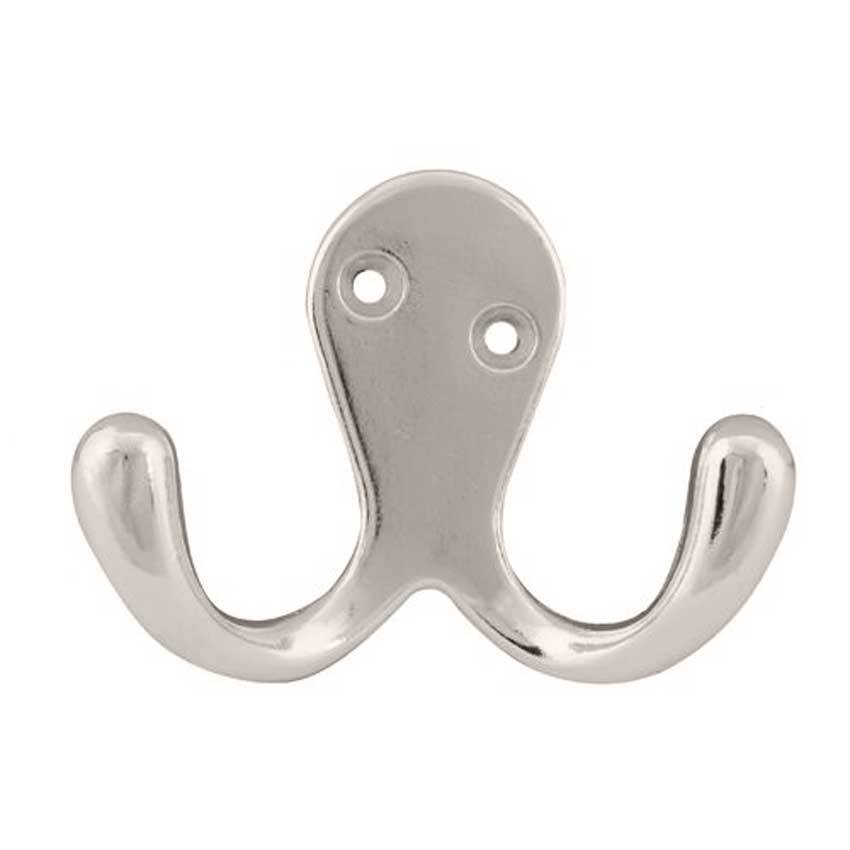 TSS Victorian Double Coat Hook Polished Chrome (TSSDBLCOATC)
