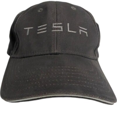 TESLA baseball cap hat with hook & loop strap