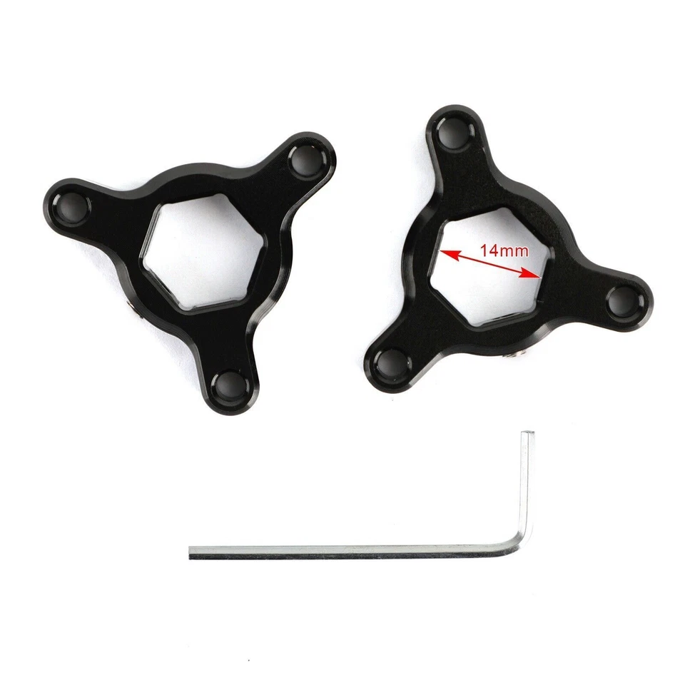 Fork Pre Adjusters Black 14MM Fit for Kawasaki Ninja ZX6R ZX10R ZZR1400 Z800 A - Image 2 of 4