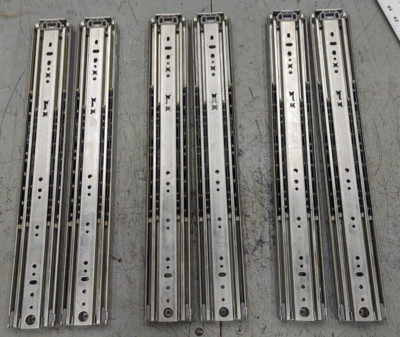 6 pack  3 Pairs 600 lb. ACCURIDE 9301-E22D DRAWER SLIDE SOFT CLOSE 22 IN. SLIDES