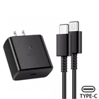 Universal 45W Fast USB Type C Wall Charger 2M 6FT Type C Cable For Samsung Black