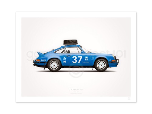 Classic Porsche 911 Carrera RS Rally Racer (GP Edition) Poster Print - Picture 2 of 2