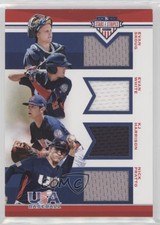 2017 USA Baseball Stars & Stripes Quad Materials 93/199 Evan Skoug White #6 0gr