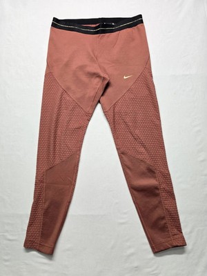 Nike Pro Dri-Fit Womens XL Burgundy Crush Full Length Warm Training Tight Fit