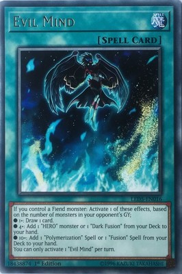 Evil Mind - LED5-EN016 - Rare - 1st Edition x1 - Near Mint