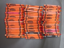 60 New Mixed Orange Crayola Crayons color lot coloring or meltdown art craft