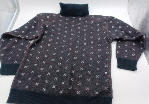 Vintage 80er Jahre Rollkragenpullover, Rose & Schwarz. Ohne Etikett. D2029 - Bild 2 von 15