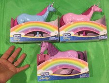 BREYER LOT OF 3 UNICORNS CHERRY BERRY AMETHYST ALMOST COMPLETE NEW RAINBOW