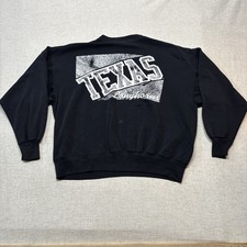Vintage Texas Longhorn Crewneck Sweatshirt Black Made In USA Mens Size XL