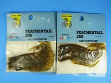 VTG Jerry's Lures 4" Feathertail Soft Plastic Jig Pumpkin Seed USA