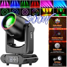 300W LED 18Prism Moving Head Light Beam Stage DMX Spot Disco Party DJ Lighting