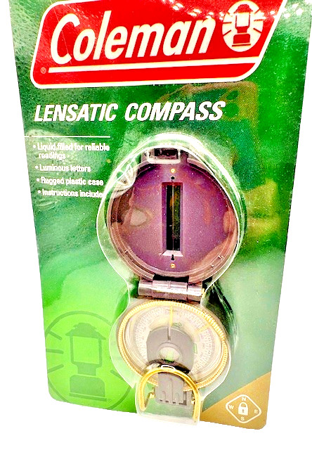 BRAND NEW!  Coleman Lensatic Compass Brand NEW in PackAGE