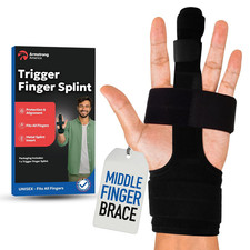 Trigger Finger Splint Middle Finger Brace  Middle Finger Splint for Broken or F